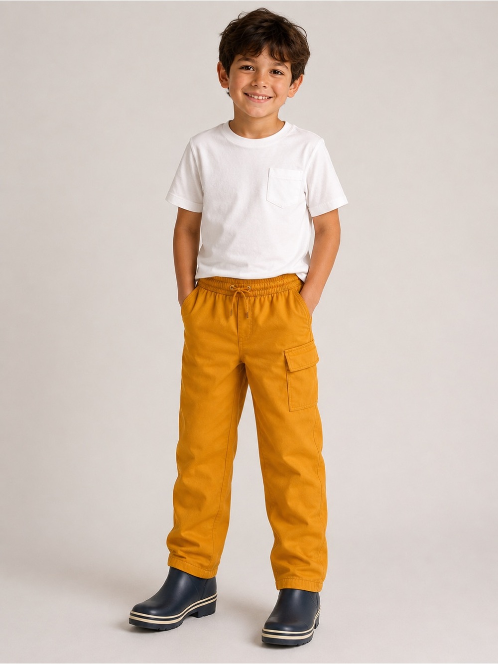 Hatley Kids Yellow Waterproof Rain Pants Size 7 Unisex Splash Pants